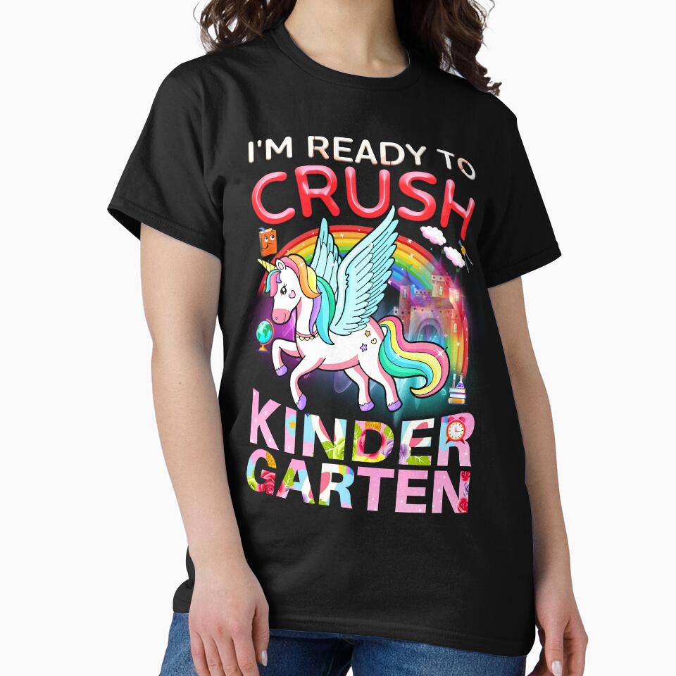 I'm Ready To Crush Kindergarten Back To School Unicorn by ospreywear