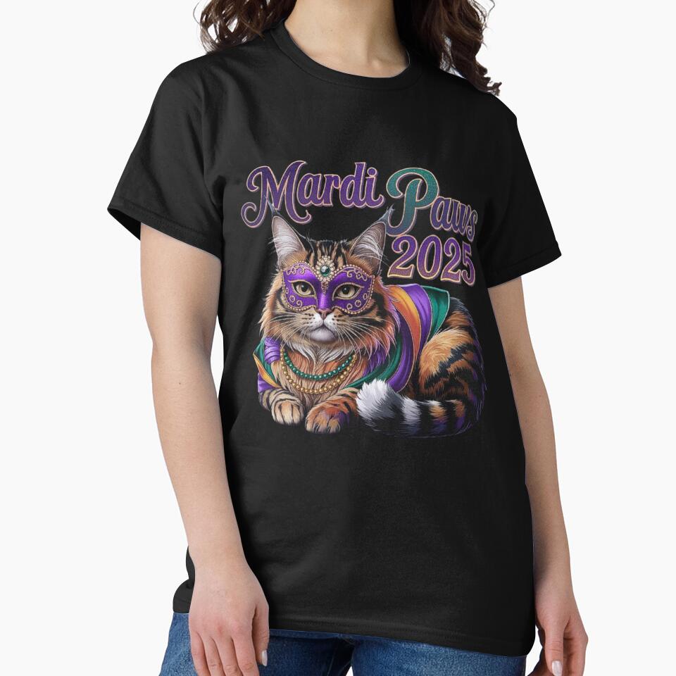 Mardi Gras Cat 2025 - Festive Carnival Design by love3617