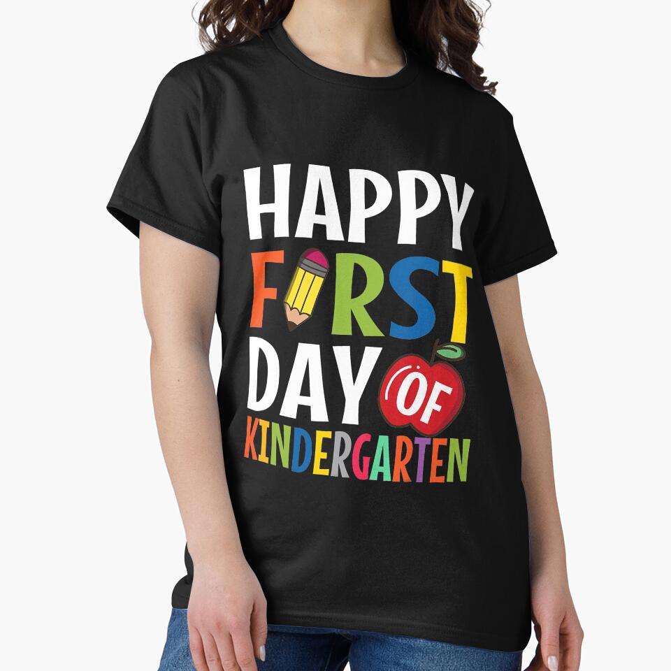 Happy First Day Of Kindergarten School Teacher Student by JaniceRuthArts