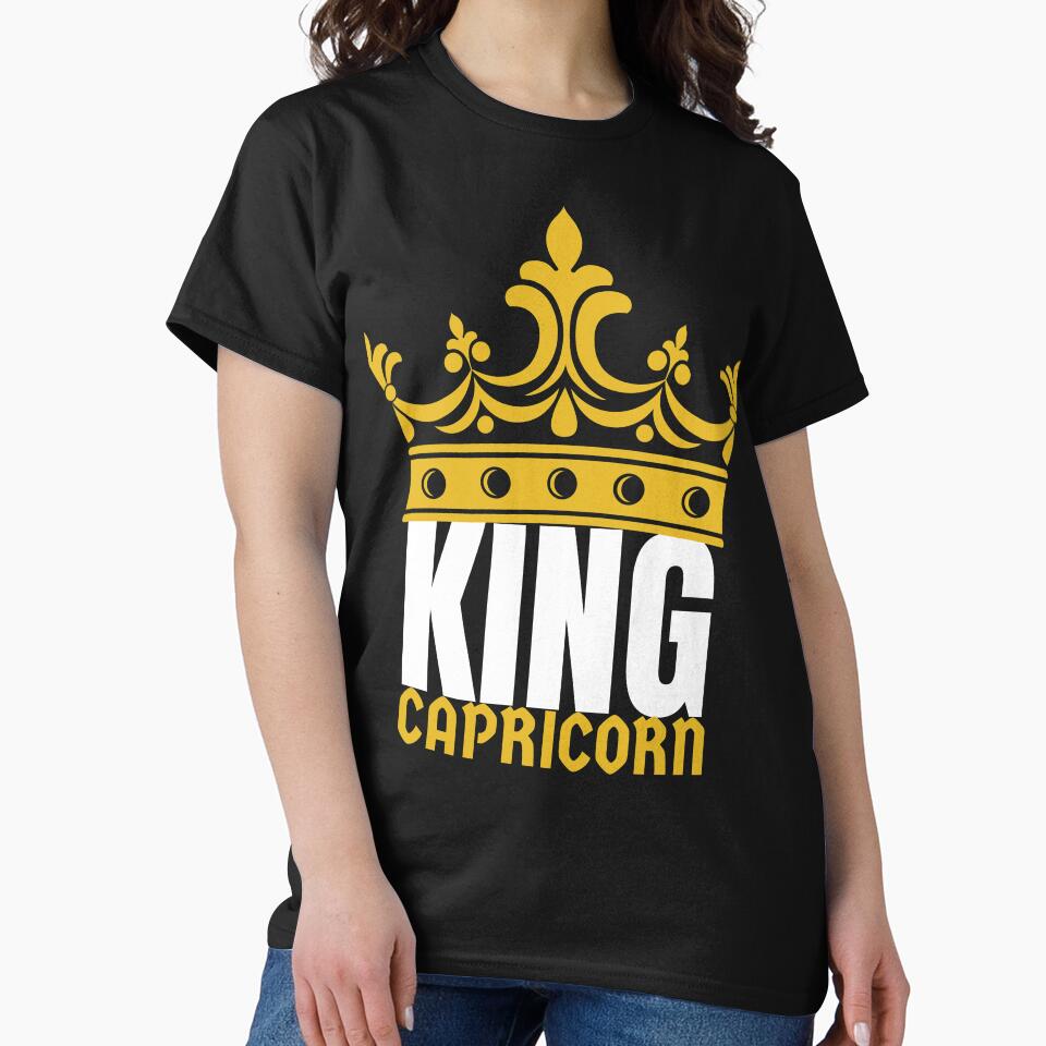 King Capricorn Birthday Horoscope Shirt Zodiac Sign Astrology Gift by Easyas