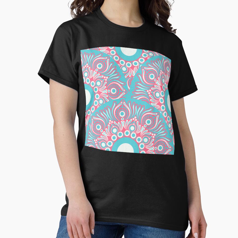 Sunset on Sea Anemone Dot Mandala Scallop by Triplicate Limited