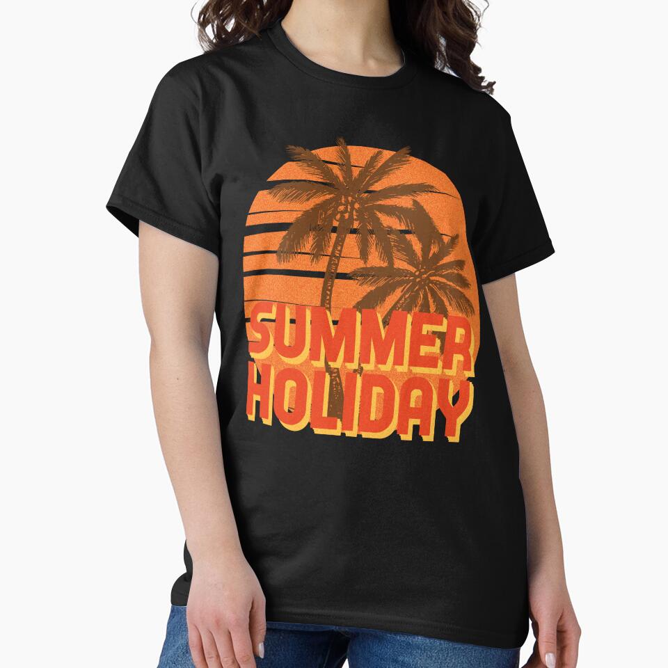 Retro Summer Holiday Sunset with Palm Trees – Vintage Tropical Vacation Aesthetic by EichStore