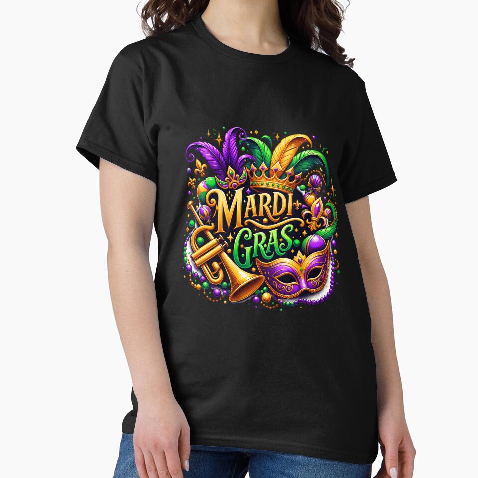 Mardi Gras Celebration Design – Vibrant Carnival Art for Party Outfits by artedigital99