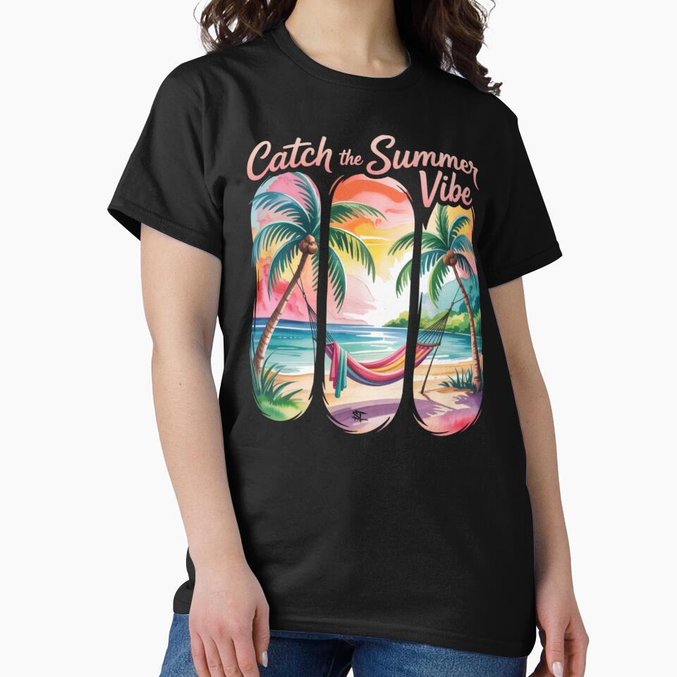 Catch the Summer Vibe – Tropical Retro Graffiti Beach Design by StreetTiger_