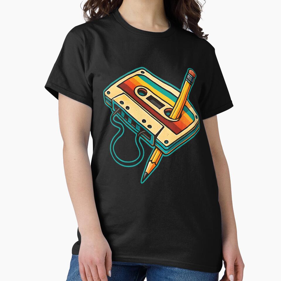 Cassette + Pencil = 80s Problem Solver by theThreadzone