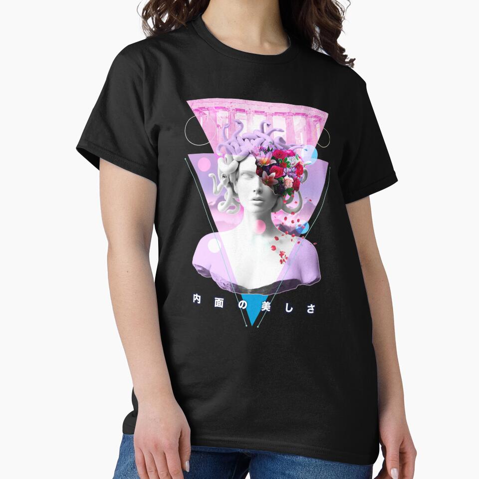 Vaporwave Medusa Statue Aesthetic Art Retro Japanese Otaku by Hitagivapor
