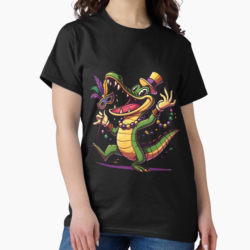 Mardi Gras Alligator Celebration Fun by LuminOrb
