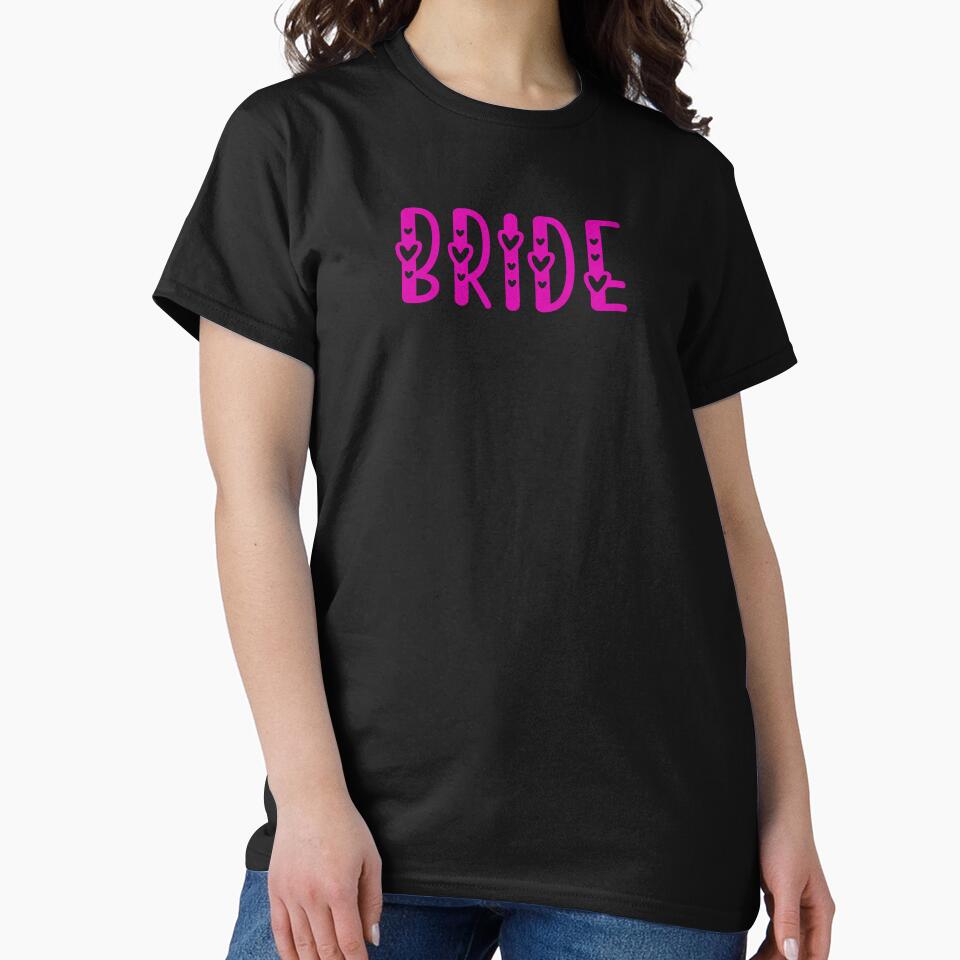 "Bold and Beautiful: Hen Party, Shine with Bride - Captivating Pink Heartsy Font Text by EmeraldeaArt