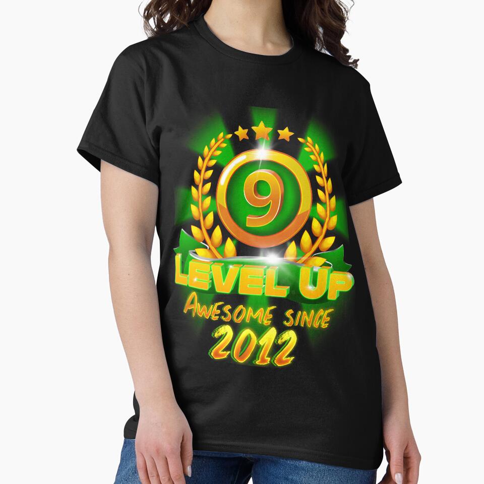 Age 9 Level Up Birthday Awesome Since 2012 Gamer by ScienceNStuff