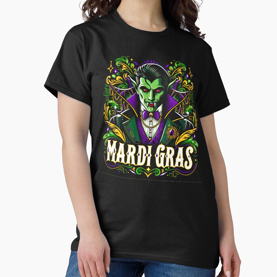 Mardi Gras Vampire Mask Fun New Orleans Costume Graphic by SpookshowDesign