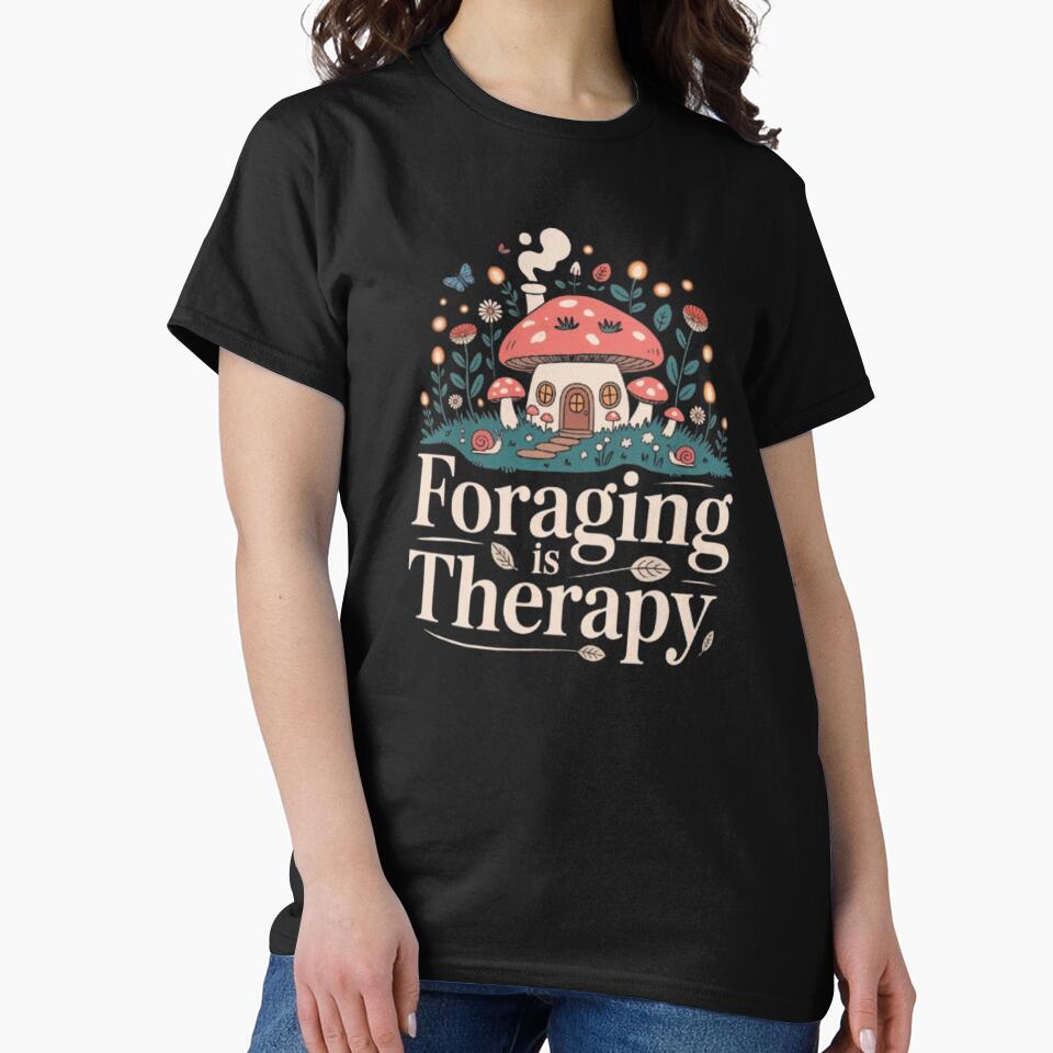 "Foraging is Therapy" — Cottagecore / Mushroom Aesthetic by DesignNadine