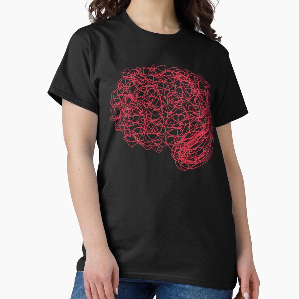 Red Psychology Psych Doodle Brain Cerebrum Cortex Neuro Neuroscience Psychiatry Anatomy by hopecope
