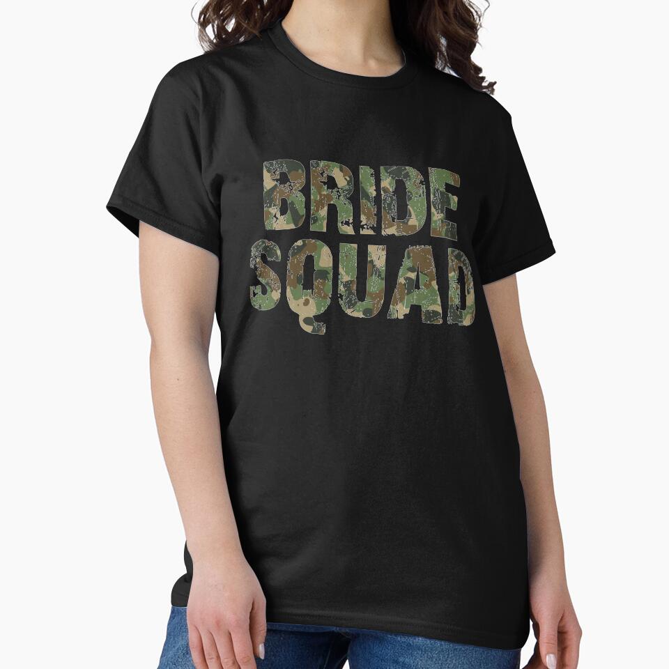 Bride Squad Camo Bachelorette Party Bride Bridesmaids by Echo Dusk