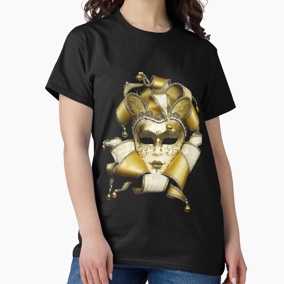 Golden Masquerade Mask - Elegant Mardi Gras & Carnival Design by Alpha Omega Shop
