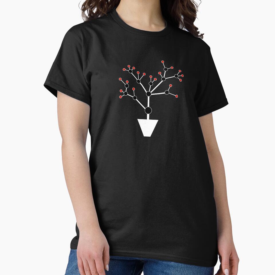 plant floral illustration - White and black  ,Awesome gift for men's women by abdelhak2005