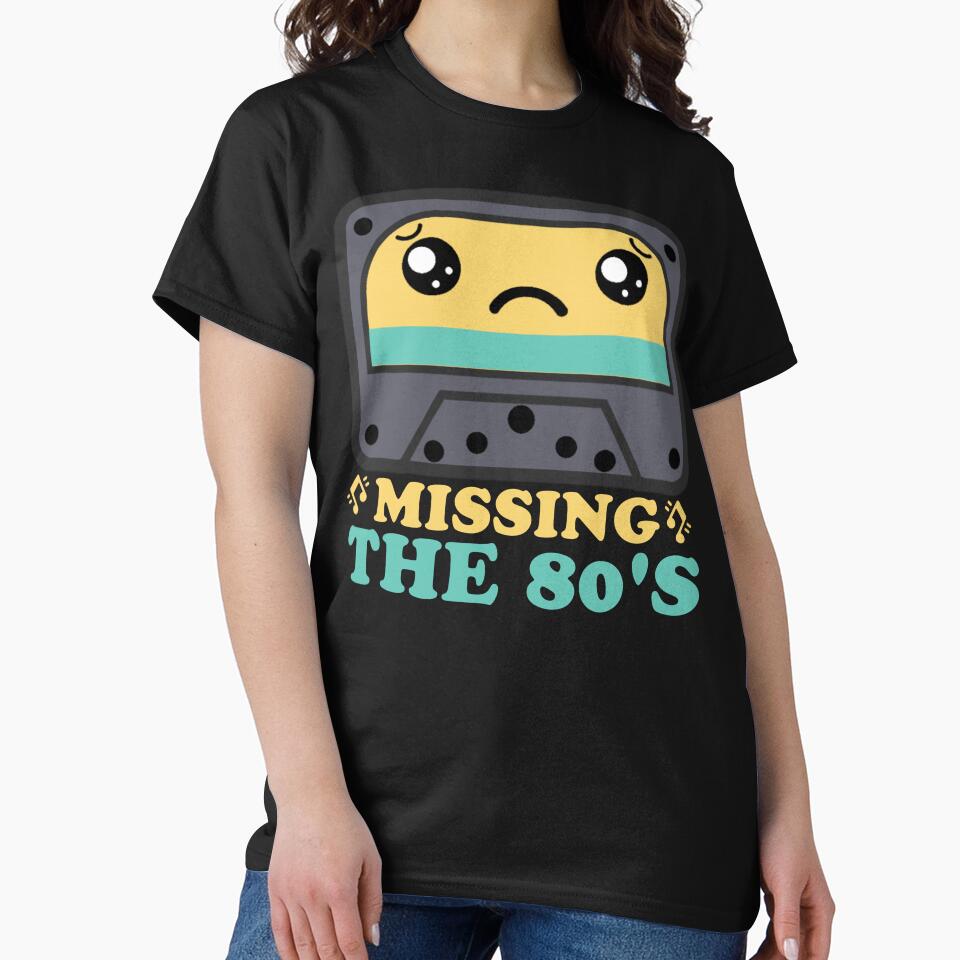Missing The 80s - Cute Sad Cassette Tape Retro Nostalgia Music Lover by Shape Snip Studio