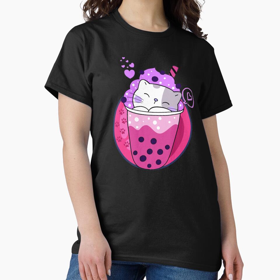 Cat Boba Tea Bubble Tea Kawaii Anime Japanese  Neko Girl Teen by Artystico  ⭐⭐⭐⭐⭐