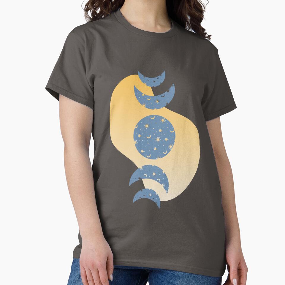 Phases of the Moon Boho Celestial Abstract Art Earthy Colours Decor by BohoStudio