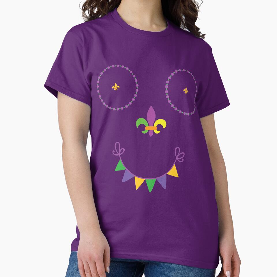 Mardi Gras Beads Flags Funny Face by Bronby