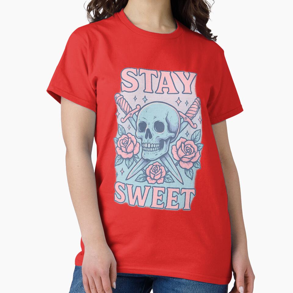 Stay Sweet – Pastel Goth Skull & Roses by Tami0673