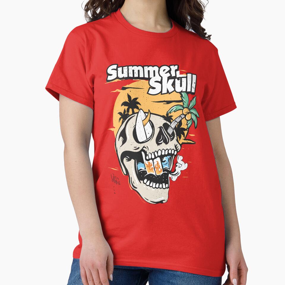 Summer Skull Trippy Art by The  Qash