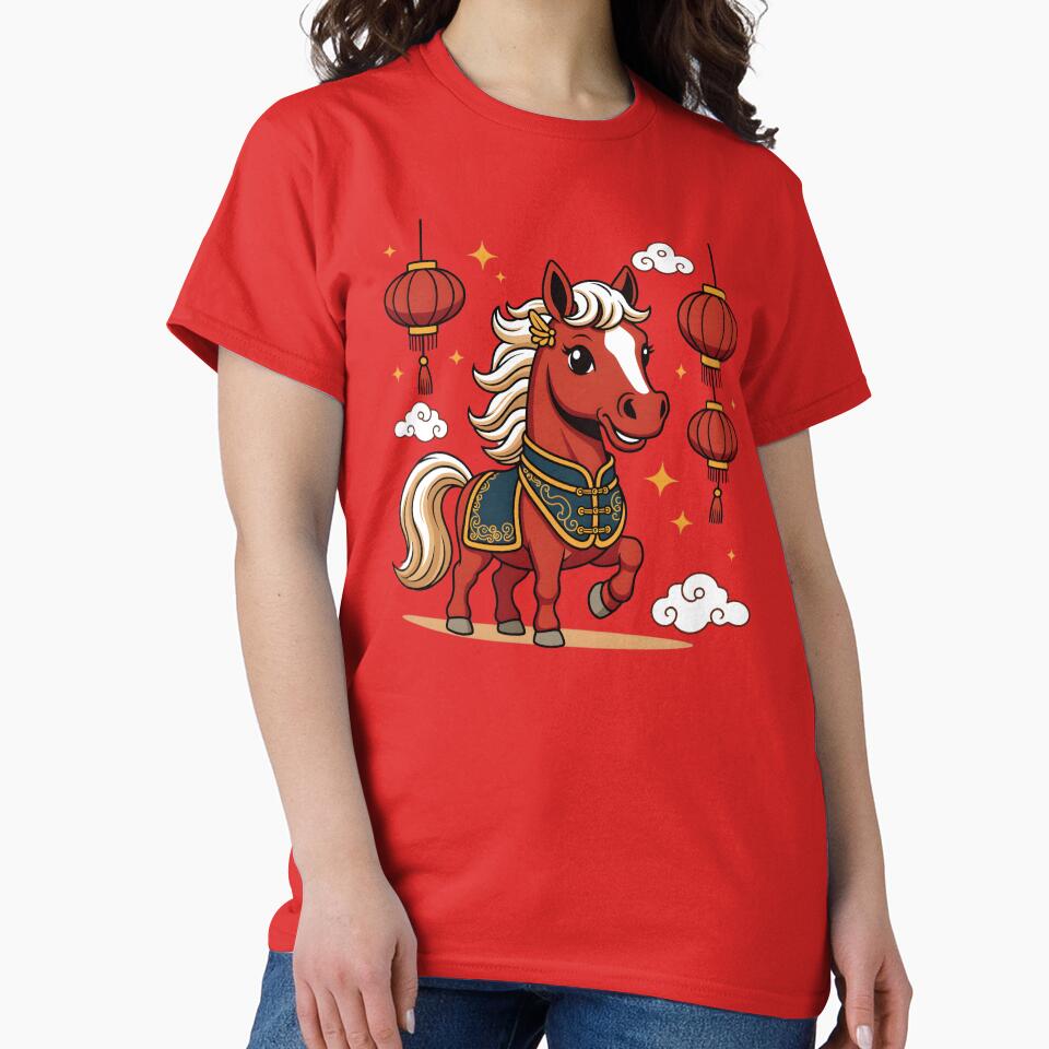 Lucky Red Horse Year 2026 Zodiac Animal Kids by GrumpySableye