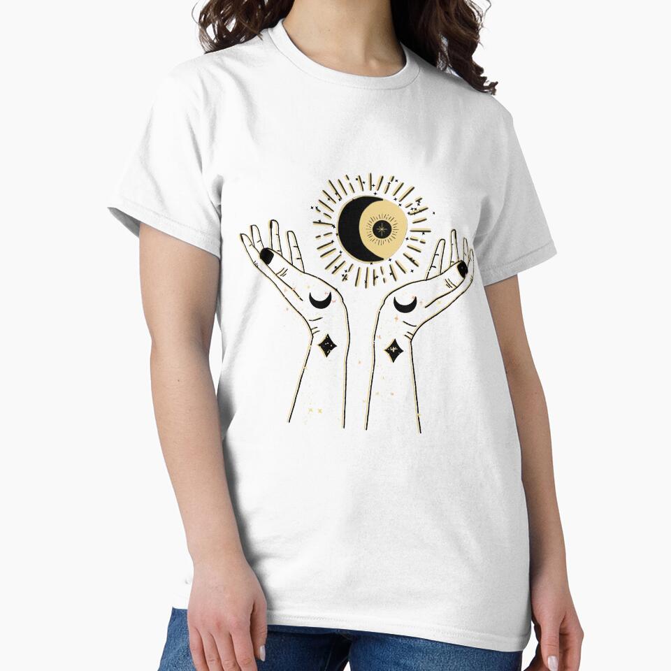 Boho Celestial Sun and Moon Hands by CorAleArt