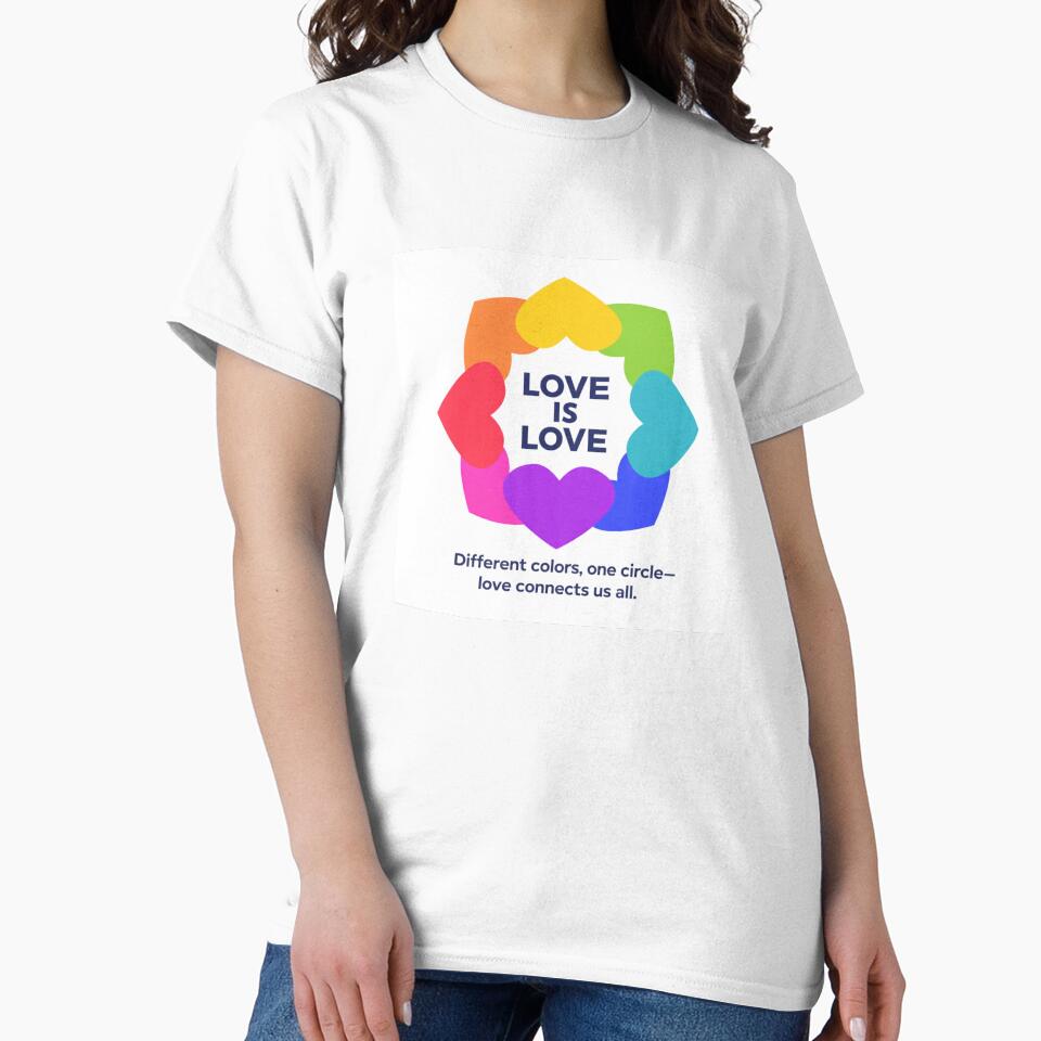 Love Is Love – Colorful Heart Circle Unity Illustration by Snapystyle