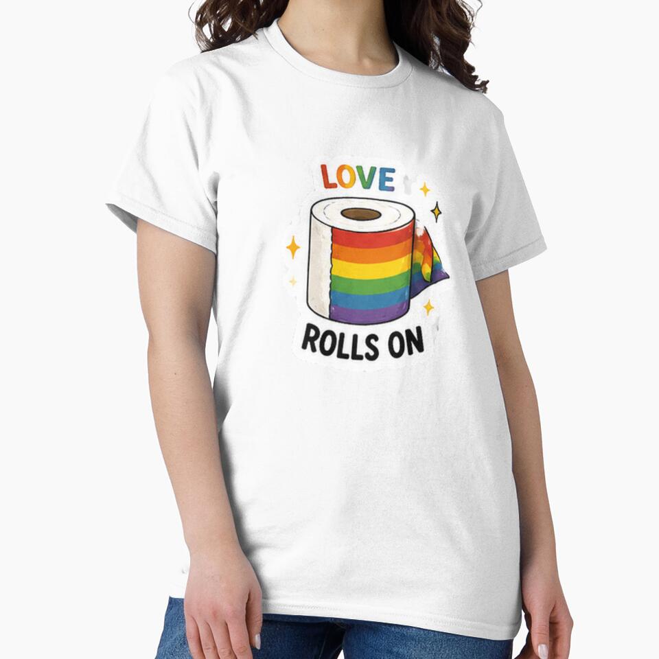 Love Rolls On Funny Rainbow Pride by Pixanova