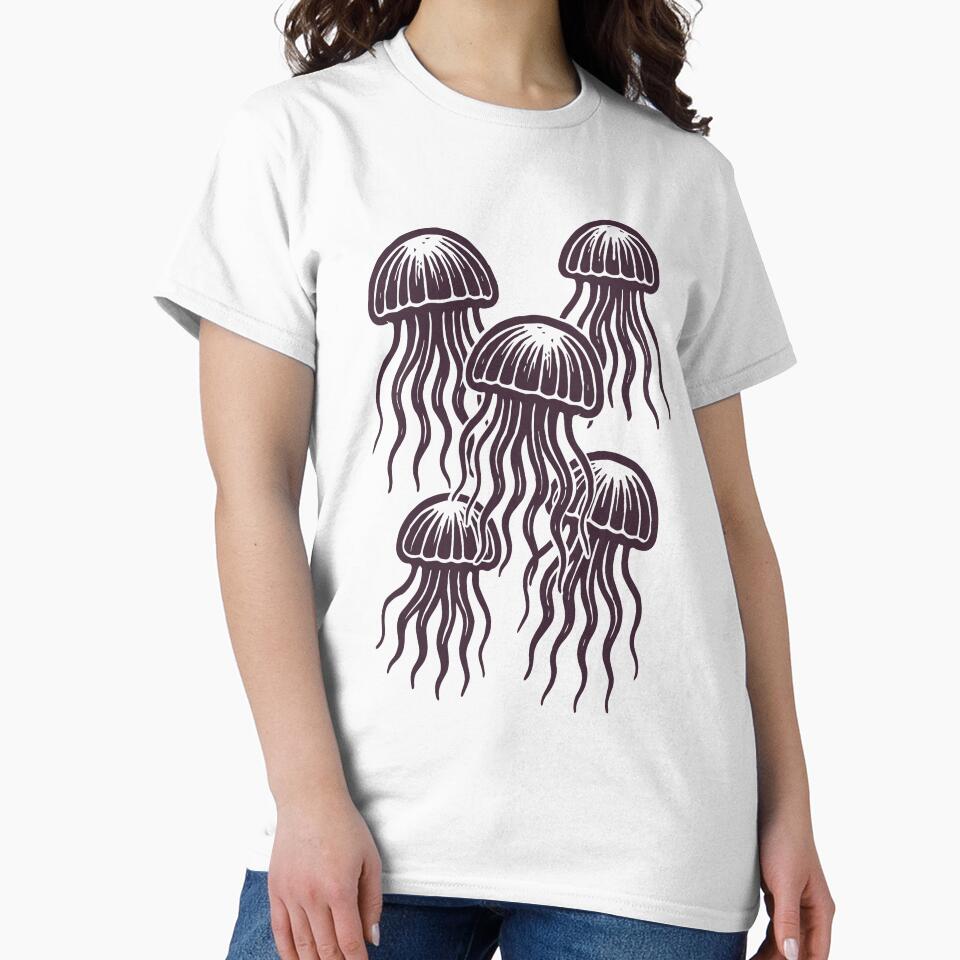 Jellyfish Nautical Fish Print Marine Ocean Sea by kilosdesignstudio