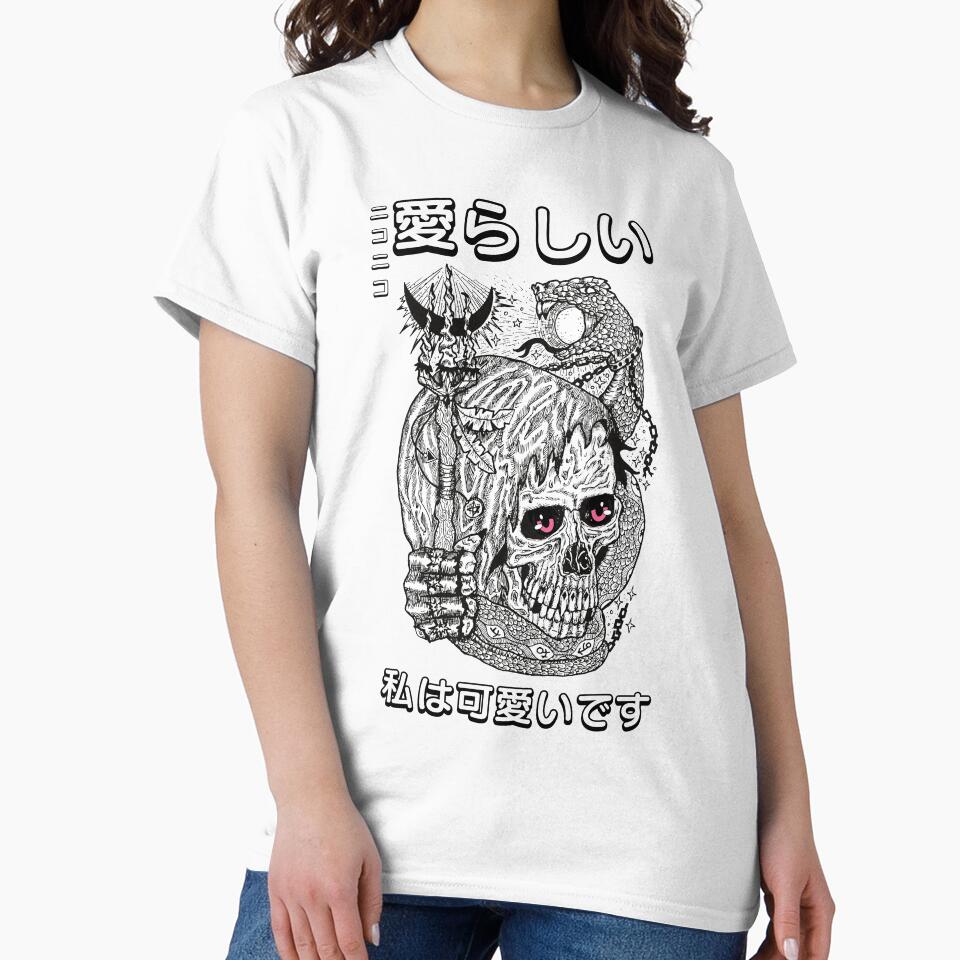 Anime eyes Harajuku skull- Dark Kawaii by Anxatzi