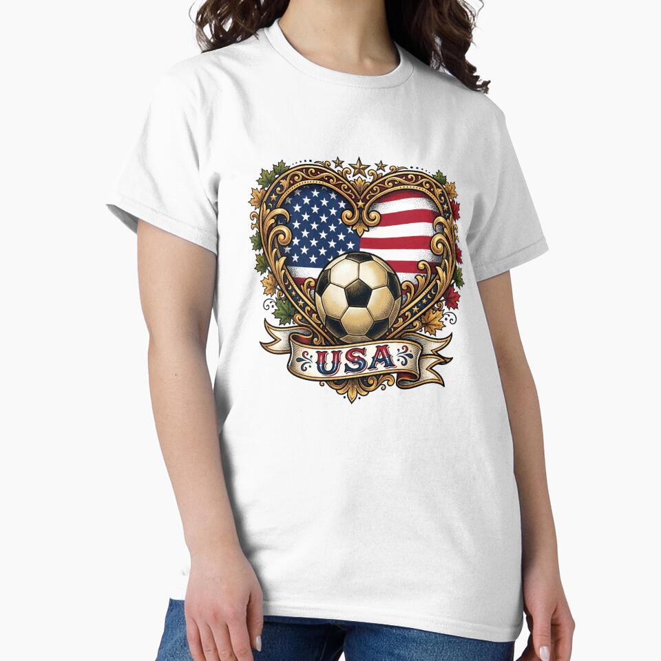 USA Heart Flag Stars and Stripes — Soccer World Cup 2026 by David Mateo ArtWorks