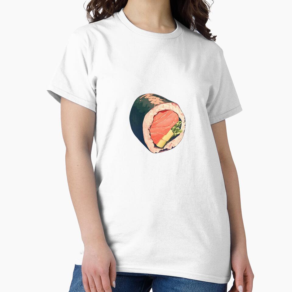 Fresh Salmon Avocado Sushi Roll Illustration by Christian Weiss