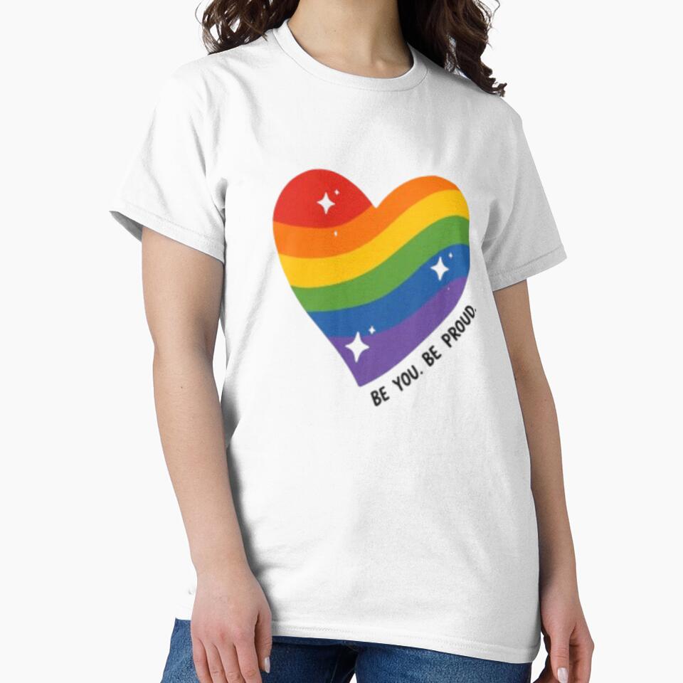 Be Kind Be You Rainbow Heart Pride by Pixanova