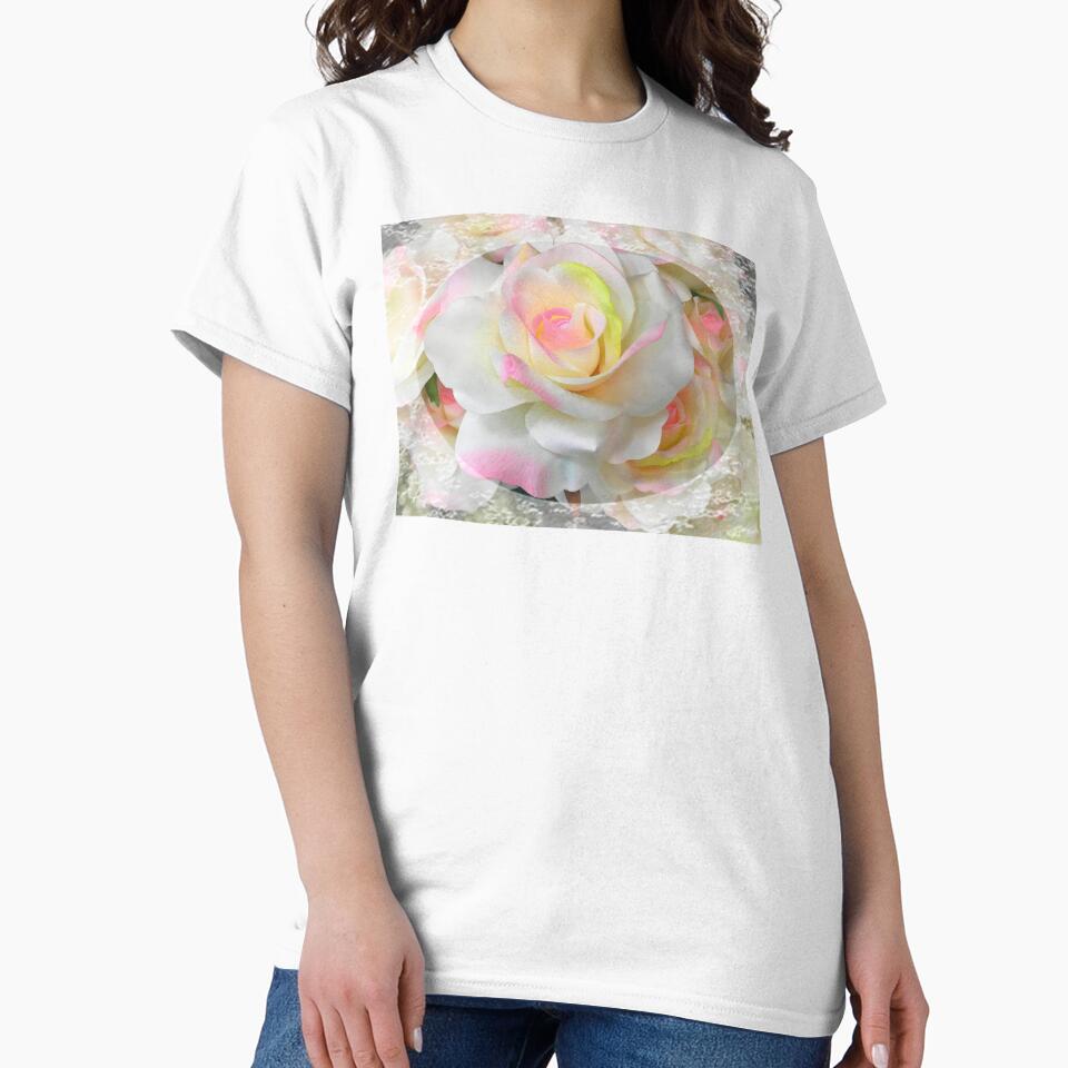 Romantic Pink Rose with lace by Iritof by iritof