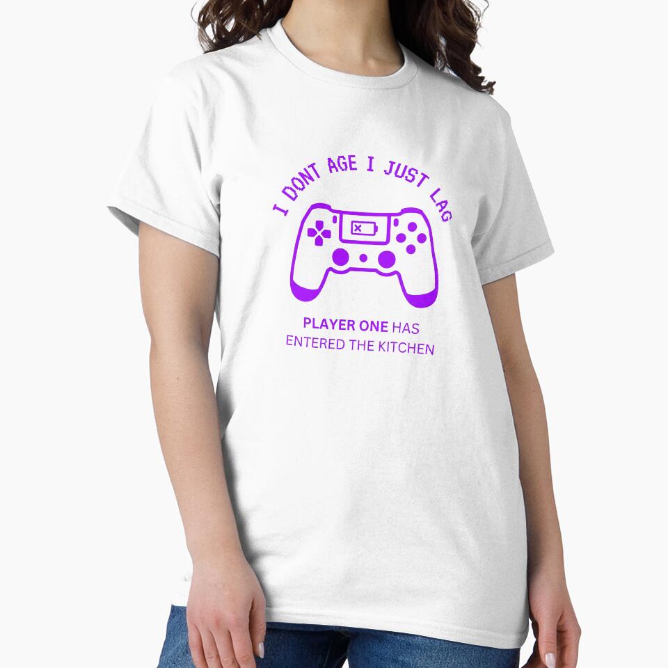 Funny Gamer Dad Lag Joke Player One by icemanphotos