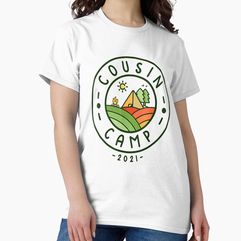 Cousin Camp 2021 Camping Tee Tribe Summer Vacation by LAURAREARD