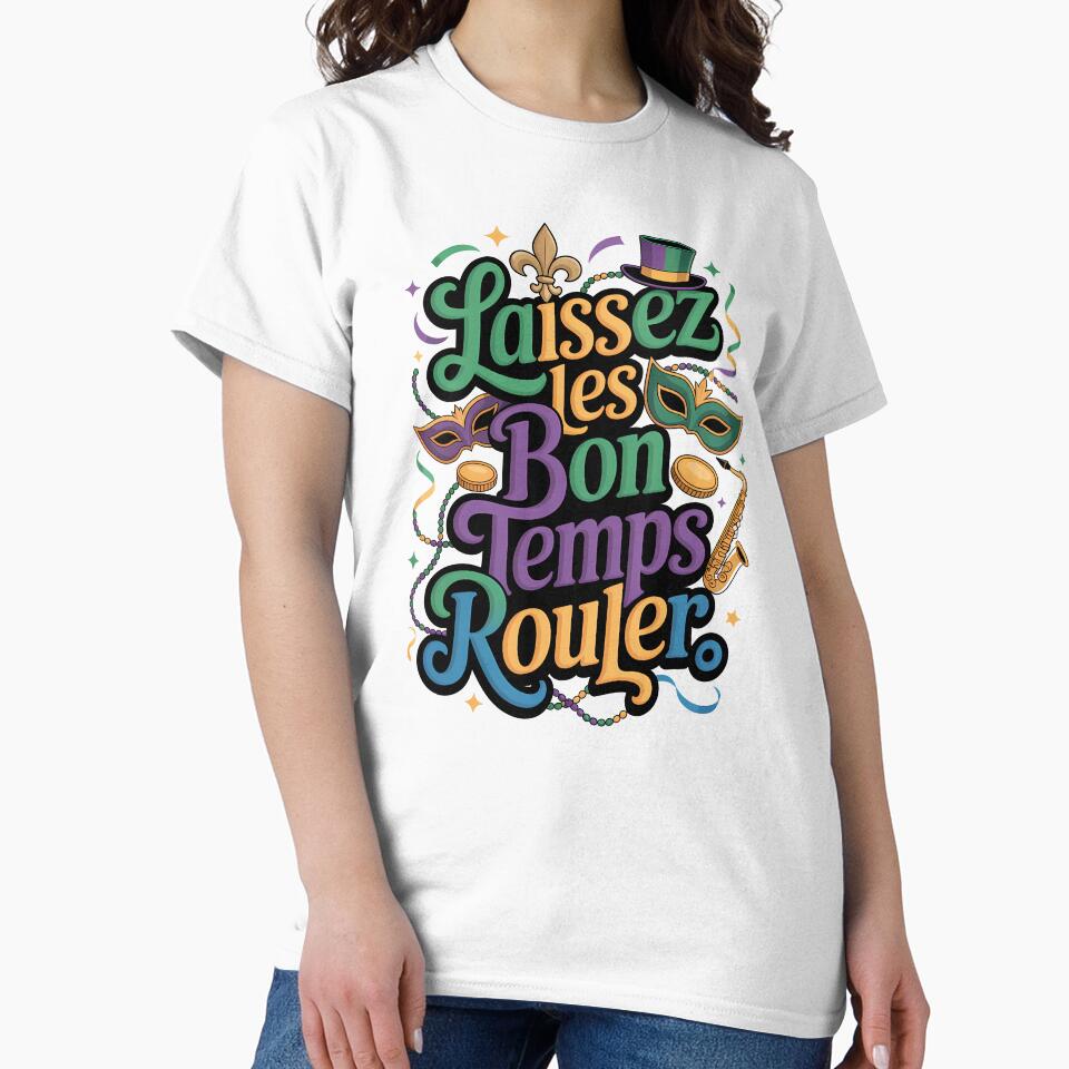 Laissez Les Bon Temps Rouler Mardi Gras Mask Beads Jazz Party Design by BernoNickel