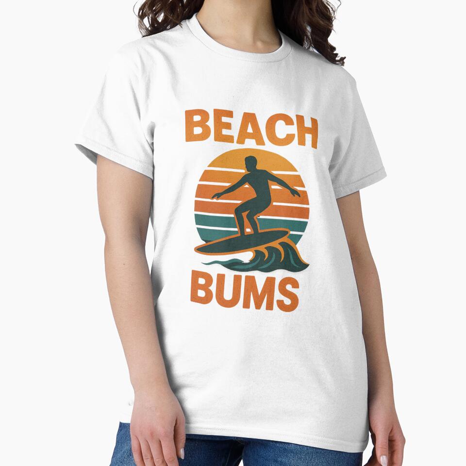Retro Beach Bums - 80s Surfer Aesthetic Shirt by Designeerguy