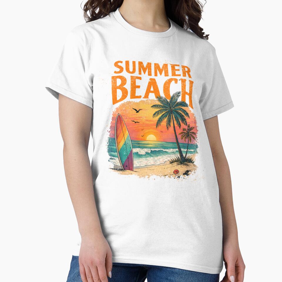 Summer Beach Retro Design - Tropical Surf Sunset Vintage Aesthetic by KymeraStudio25