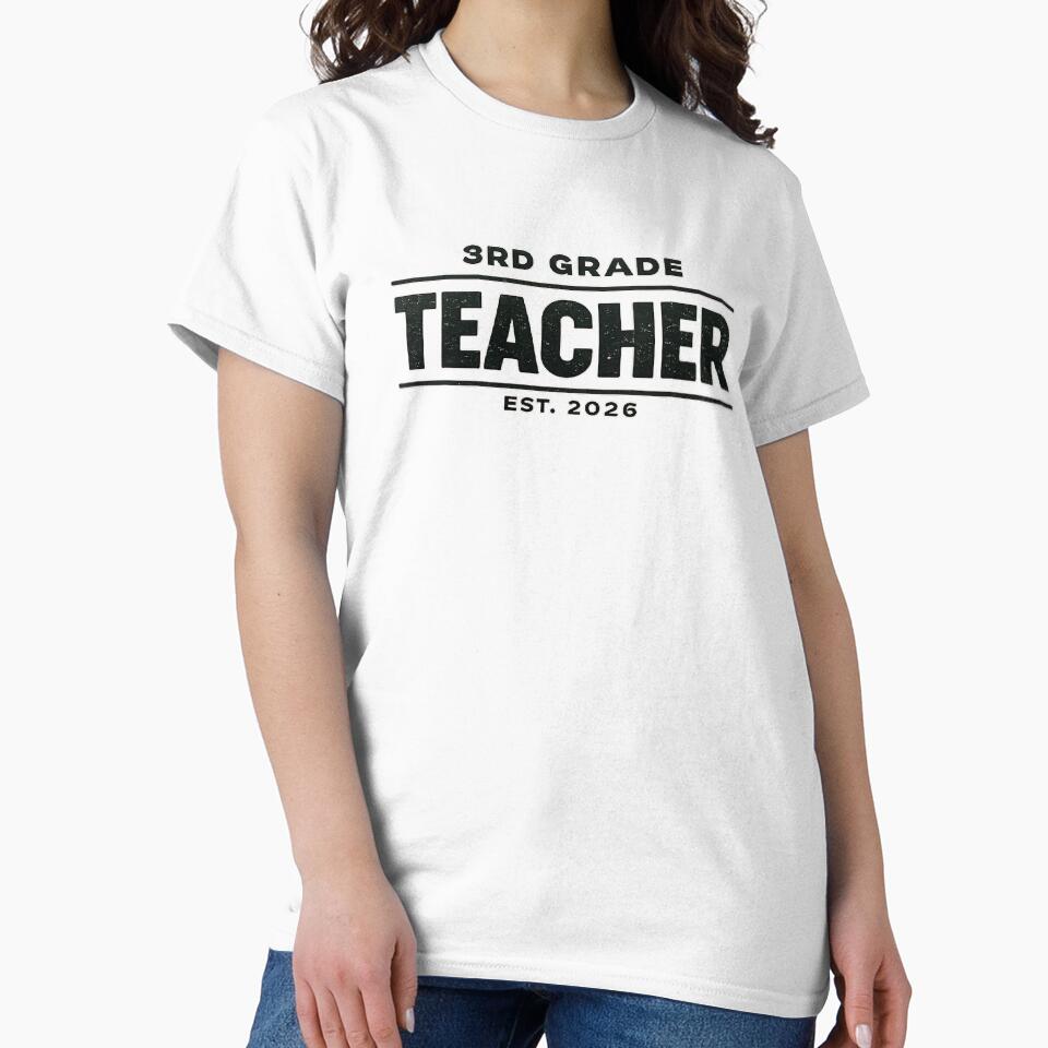 3rd Grade Teacher Shirt Promoted to Third Grade Funny Teacher Gift Back to School Teacher by EvergreenThread