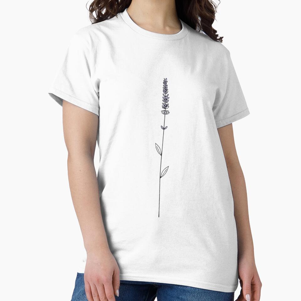 Lavender Branch — Minimalist Line Art by mari0n980