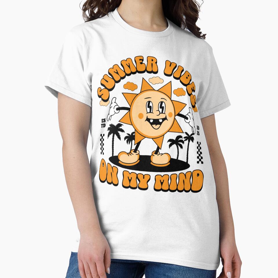 Cute Colorful Sunshine Summer Vibes by GraphiQTees