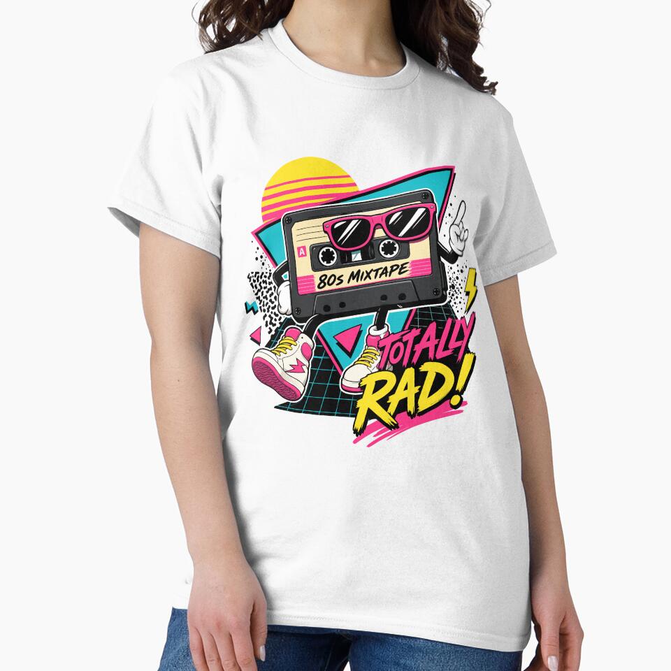 Totally Rad 80s Mixtape Retro Cassette by RosieKingArt