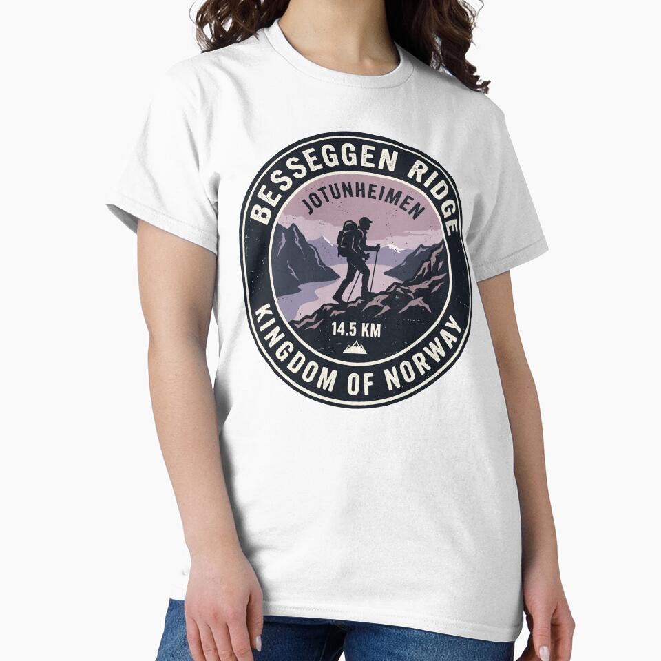 Besseggen Ridge Hiking Adventure Norway Badge by Digital Art Works  Hub
