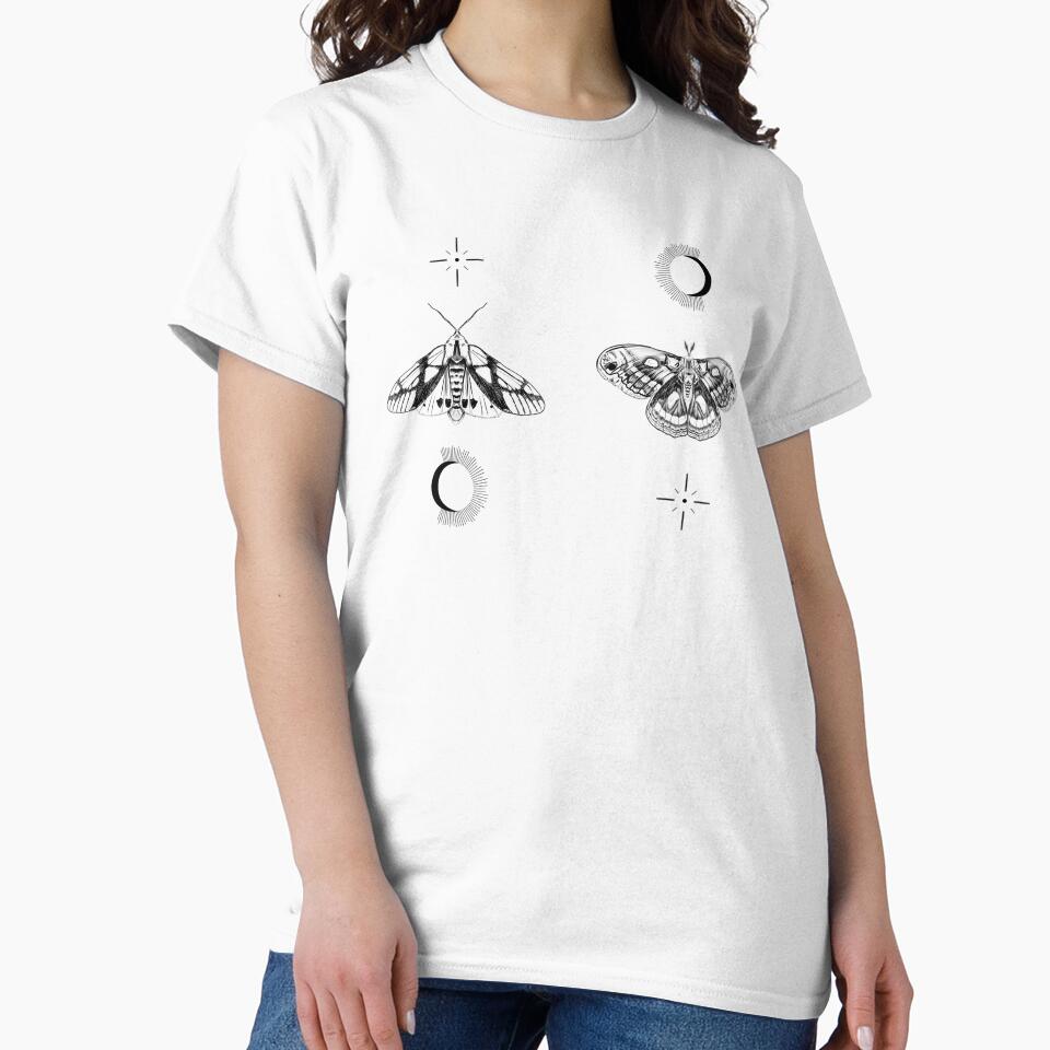 Moths with moon and sun by MugDesignStore