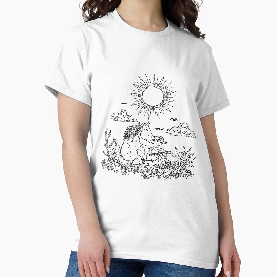 Blooming in the Desert Horse and Human Companionship Resilience Gift by ArtbyMih
