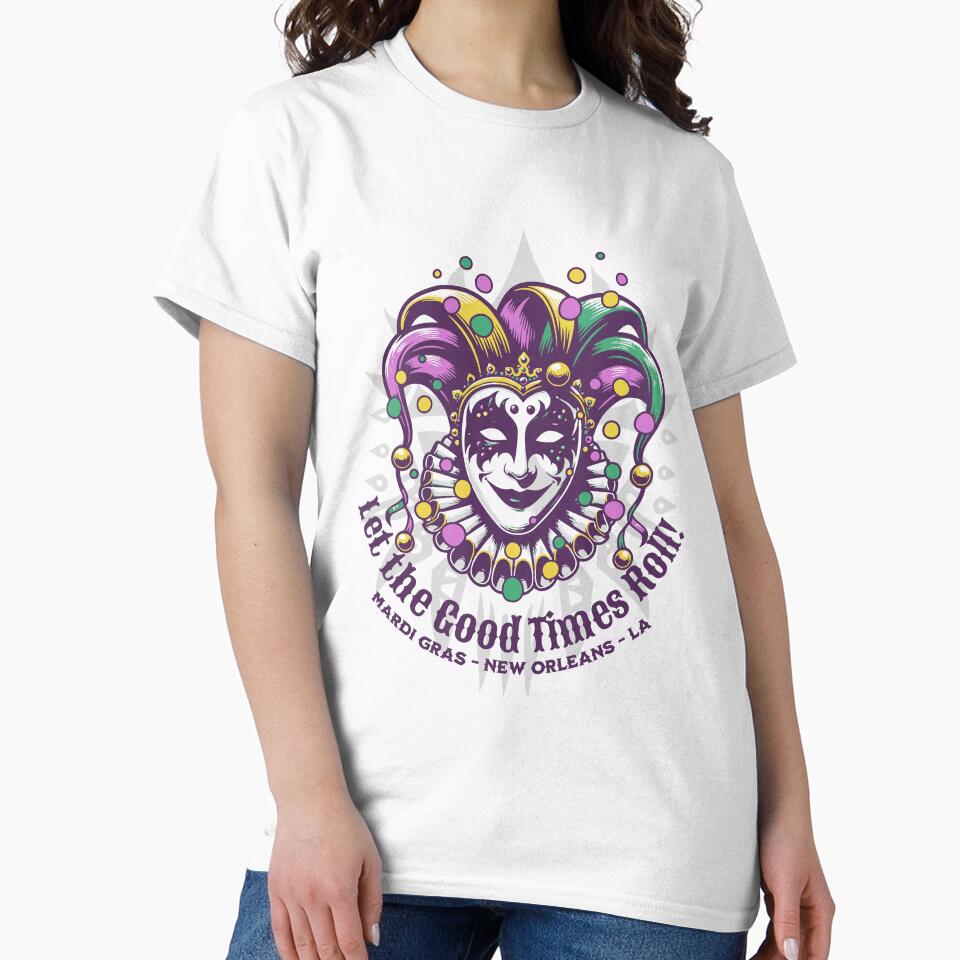 Mardi Gras Jester Mask Design: Let the Good Times Roll by deslydesign