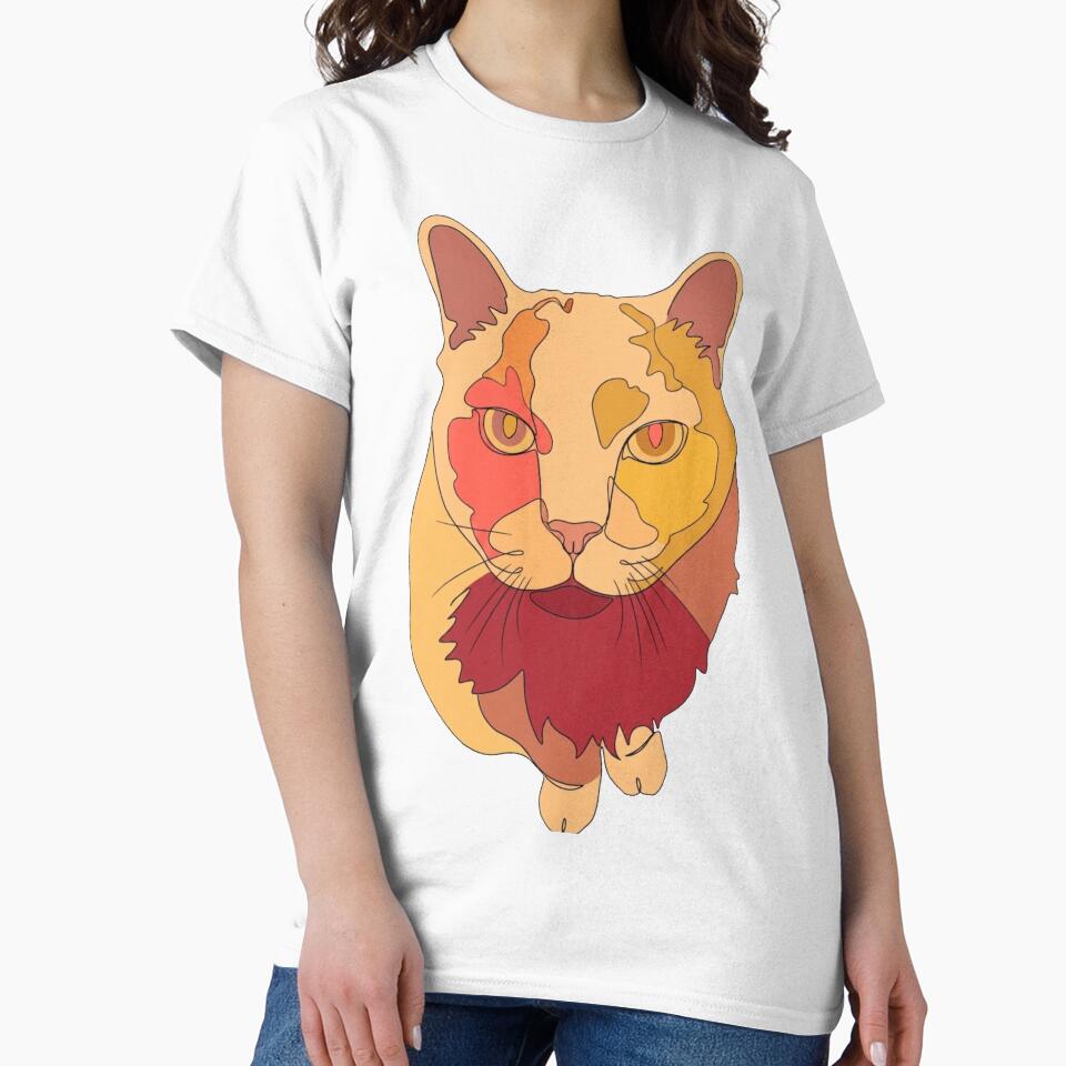 Warm Autumn Cat One Line Art by Komatoya