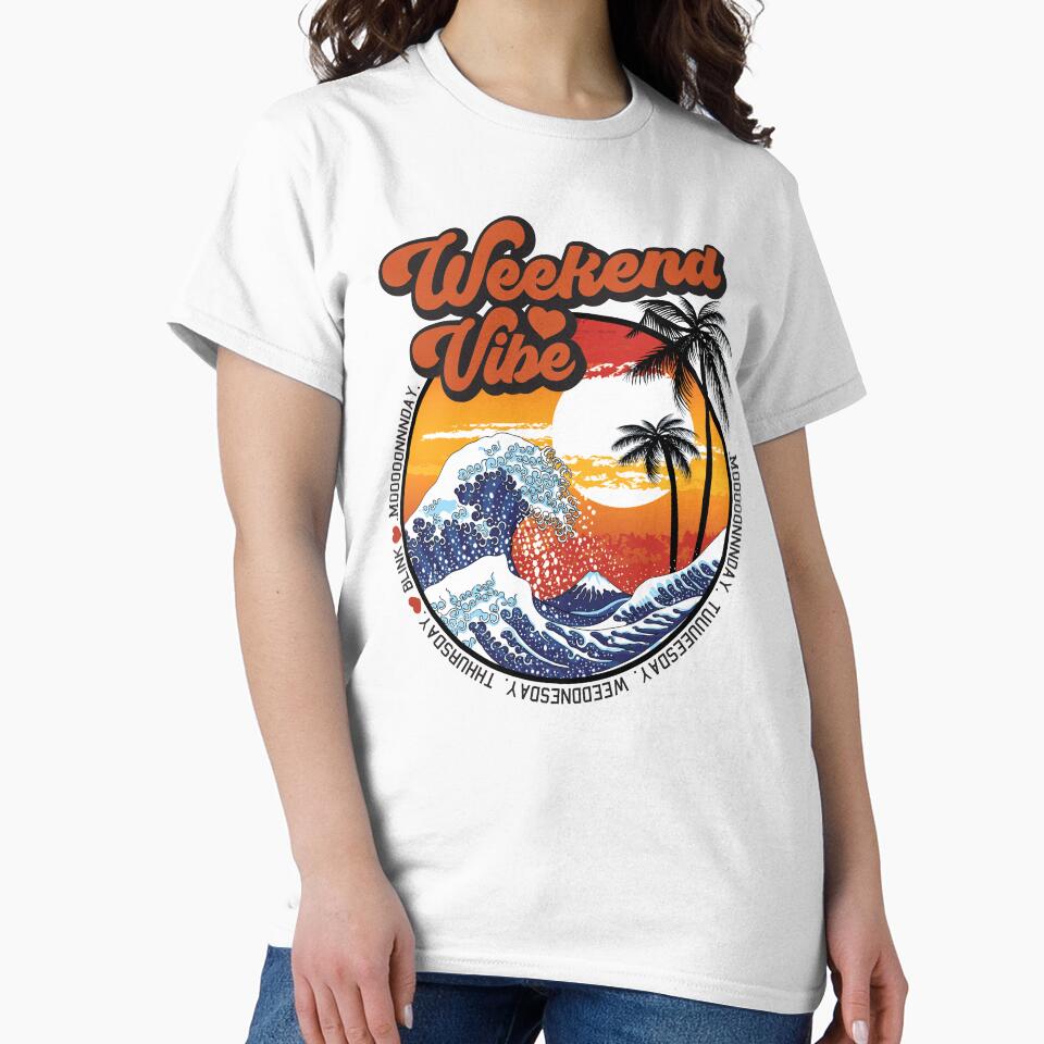 weekend vibe graphic tee by Everpop